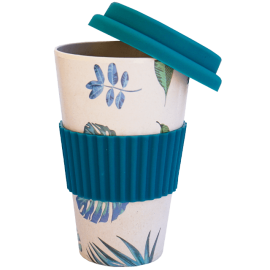 Pahar cafea cu capac siliconic 14.5 cm